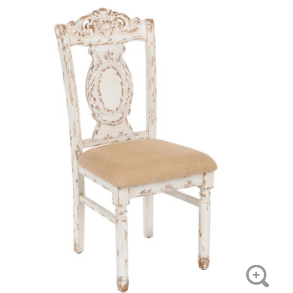 Rustic cream chair
